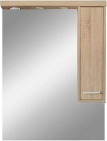 Nerva 75 cm-es tükrös felsőszekrény, Sonoma tölgy