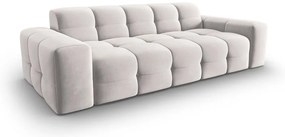 Világosszürke bársony kanapé 222 cm Kendal – Micadoni Home