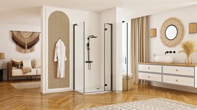 Zuhanykabin REA Hugo Black 100x80