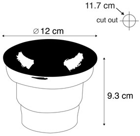 3 db-os kültéri talajspot lámpa készlet fekete LED-del IP67 - Ceci 2
