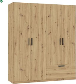 LITA WARDROBE 4D1S ARTISAN OAK