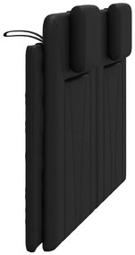 fekete műbőr fejtámla párna 140 cm