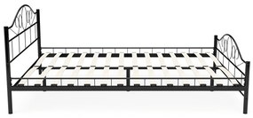 Mimi fém ágykeret ajándék ágyráccsal több méretben és színben-Fekete 140x200cm