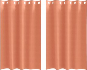 vidaXL Fekete Függöny Gyűrűkkel 2 pcs Terrakotta 175 x 140 cm