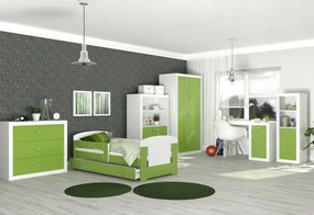 JAKUB Color gyerek ruhásszekrény, fehér/rózsaszín