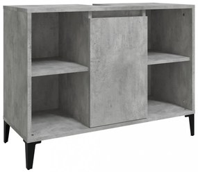 vidaXL betonszürke szerelt fa mosdószekrény 80 x 33 x 60 cm