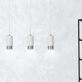 Emibig modern függeszték fumiko fehér króm emi814/3
