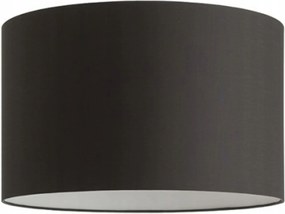 Lámpabúra Rendl Ron 40/25 fekete, polipamut, belső fehér Pvc, Ø40 cm, E27