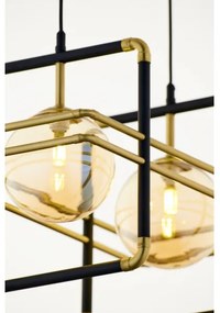 Jupiter 2026 - Csillár zsinóron FIORI 2xG9/10W/230V fekete/arany/bézs