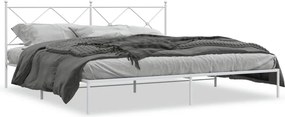 vidaXL fehér fém ágykeret fejtámlával 193 x 203 cm