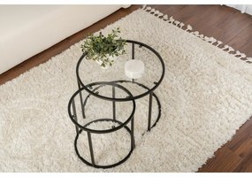 Aurum Black dohányzóasztal szett 60 cm, 2 db