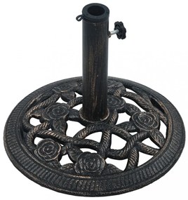fekete és bronzszínű öntöttvas napernyőtalp 9 kg 40 cm