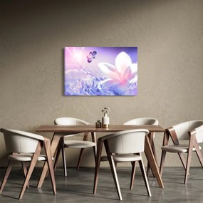 Kép - Pillangó érkezése a virágra (90x60 cm)