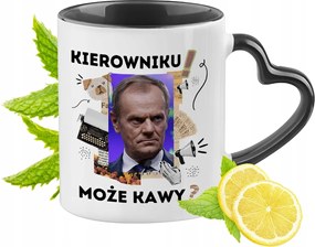 Doland Tusk Po Bögre Fekete Szív Alakú Füllel Ajándék