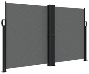 antracitszürke behúzható oldalsó napellenző 140x1200 cm