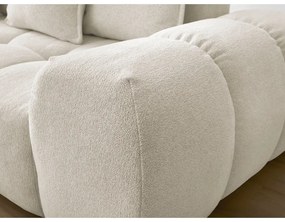 Fehér zsenília kinyitható-tárolóhelyes sarokkanapé (bal oldali-L alakú) Everest – Bobochic Paris