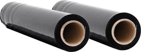 vidaXL stretch fólia 2 pcs fekete 20 μm 50 cm x 300 m