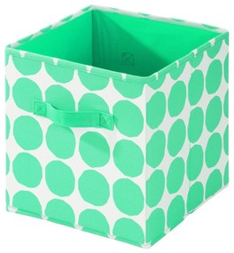 Dot tároló doboz, iDesign, 26,7x26,7x28 cm, polipamut, türkiz