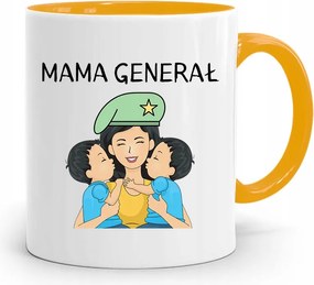 Sárga Bögre Ajándék Anyának Anya Tábornok nyomtatott fényképpel