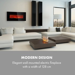 Klarstein Lausanne Long, elektromos kandalló, 1600 W, 2 fűtési fokozat, 128 cm