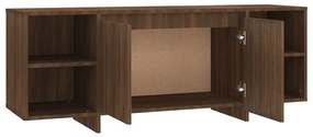 barna tölgy színű szerelt fa TV-szekrény 130 x 35 x 50 cm