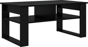 vidaXL Dohányzóasztal tárolóval Fekete tölgy 96 x 54 x 44 cm Faanyag