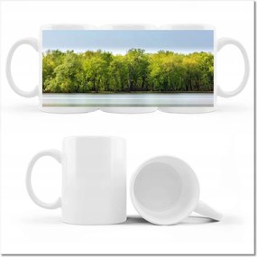 Fényképes bögre Erdő Tó Mennyország