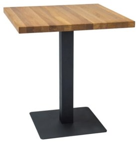 Puro étkezőasztal 80 x 80 cm, tölgy / fekete