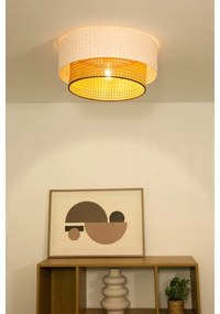 Mennyezeti lámpa NATIA 1xE27/60W/230V, fehér/barna