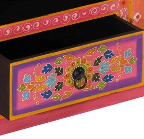 rózsaszín tömör mangófa TV-szekrény 110 x 30 x 40 cm