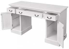 fehér dupla talapzatú íróasztal 140 x 48 x 80 cm