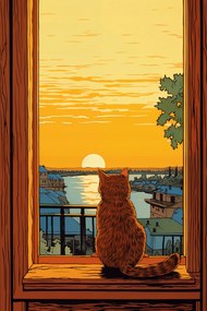 Poszter 30x45cm Nyugat a macskaszemeken keresztül