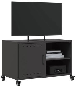 fekete acél TV-szekrény 68 x 39 x 43,5 cm