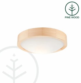 Mennyezeti lámpa NATURAL SLIM 1xE27/60W/230V ø 27 cm fenyő