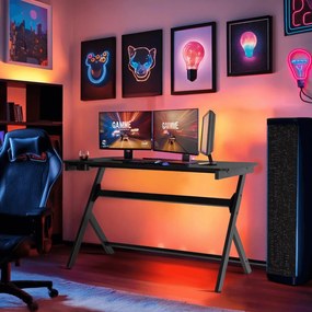 Gamer PC asztal Banga (fekete) . Akció -20%. 1118878