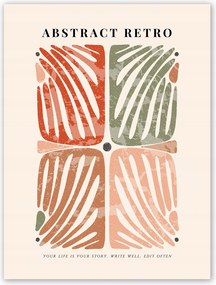 Boho absztrakt retro Poszter B2 50x70cm #T42