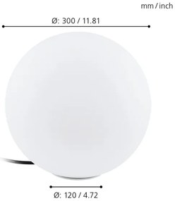 Eglo 98105 - LED RGBW kültéri lámpa MONTEROLO-C 1xLED/9W/230V IP65 Ø300