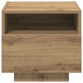 Éjjeli szekrények LED világítással 2 db Kézműves tölgy 40x39x37 cm