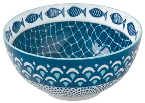 Porcelán halmintás tálka kék Sea Shore
