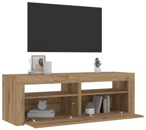 2 db kézműves tölgy színű éjjeliszekrény LED-del 60 x 35 x 40cm