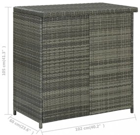 3 részes szürke polyrattan bárszett