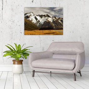 Mount Sefton, Új-Zéland képe (üvegen) (70x50 cm)