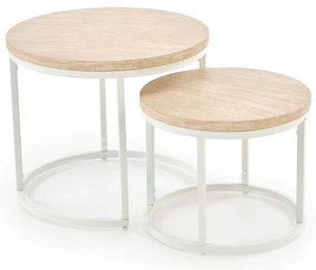 Oreo dohányzóasztal, kő / fehér