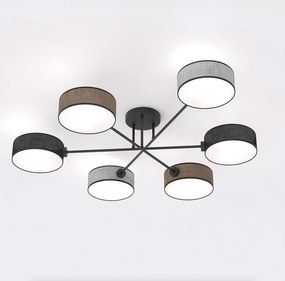 Emibig modern mennyezeti lámpa maga barna fekete szürke emi1572/6