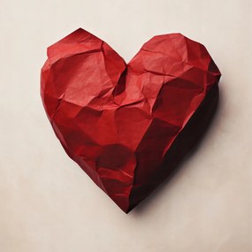 Poszter 30x30cm Rajzolt szív