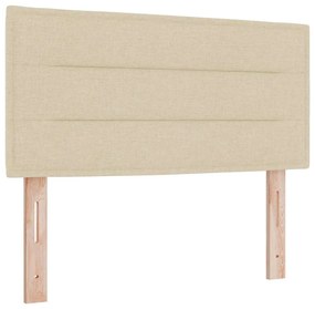 Boxspring ágy matraccal matracmal Krém 80 x 200 cm szövet