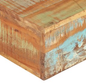 Tömör újrahasznosított fa dohányzóasztal 80 x 80 x 28 cm