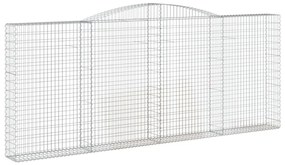 2 db íves horganyzott vas gabion kosár 400x30x160/180 cm
