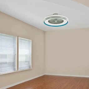 LED Mennyezeti lámpa ventilátorral LED/45W/230V 3000/4000/6500K kék