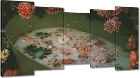 Vászonkép 150x80 Tejfürdő Virágok